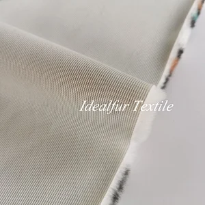 Flower Printed Fake Fur Rabbit Faux Fur Polyester Fabric