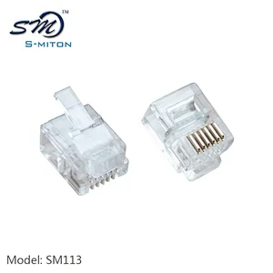 factory price RJ12 telephone connector rj12 6p6c plug