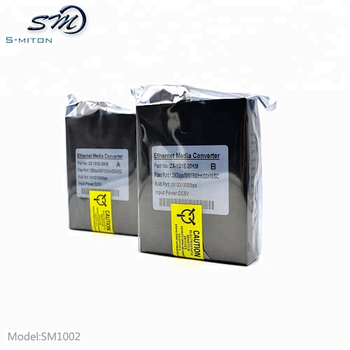 SC 10 100 1000 fiber media converter 1310nm 1550nm 20KM