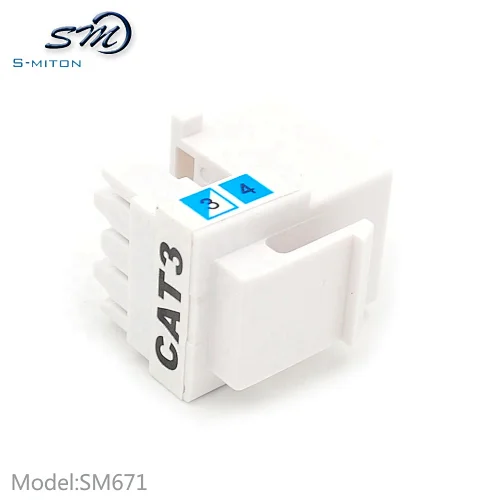Cat3 UTP 90 Degree Keystone Jack RJ11 Module Jack