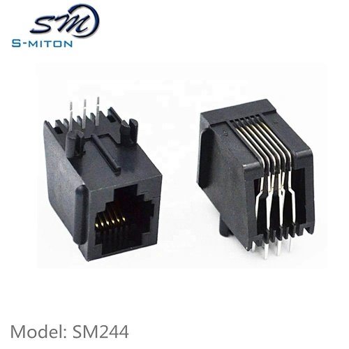 6 Core Modular Jack Telephone RJ12 Female Connector