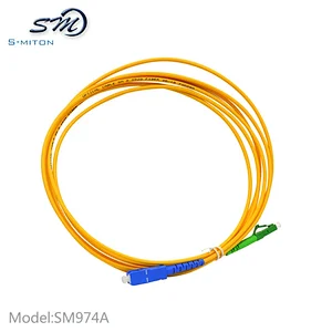 Yellow PVC Single Model Single Pair APC LC-UPC SC Fiber Optic Cable Types