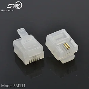 RJ11 male  connector to female socket telephone connector