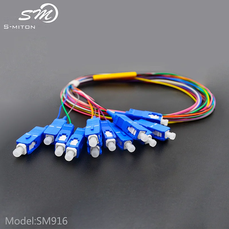 1.5M PVC 0.9mm sc pc pigtail fiber optic pigtail