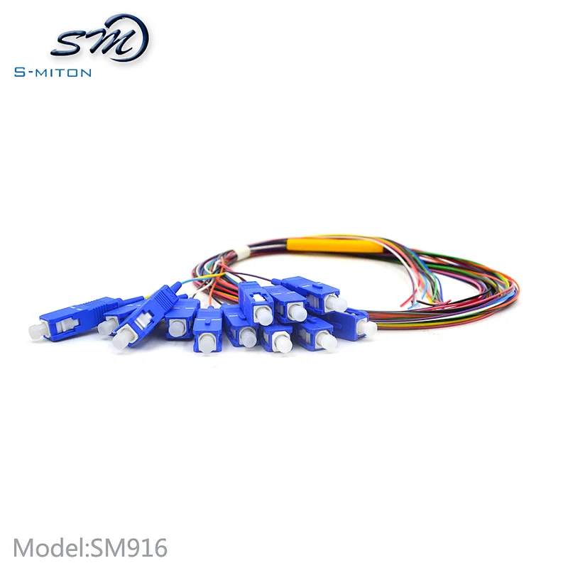 Single Mode SC/UPC Optic Fiber Pigtail 12 Colors PVC Jacket