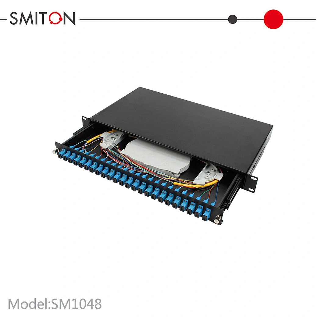 24 Port 1U Fiber Optic Rack Mount Splice Tray Fiber Patch Panel from ...