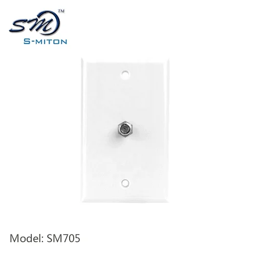F connector wall plate