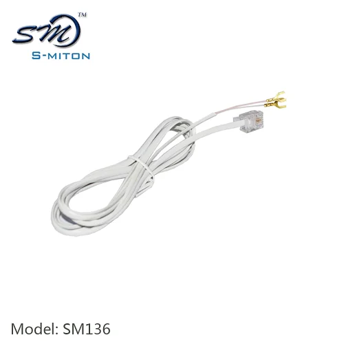 Customized RJ11 Cable 6P2C Plug to Y Terminal Cable