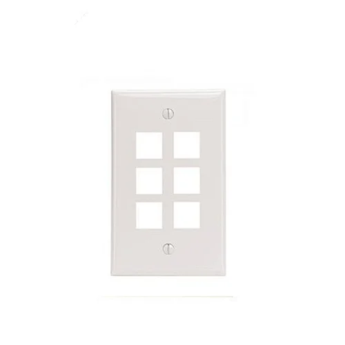 6 Port Telephone Wall Panel Face Plate RJ11