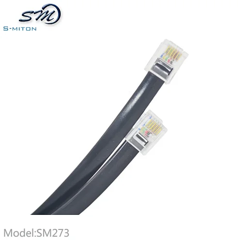 Customized Length RJ12 Telephone Cord 6p6c cable