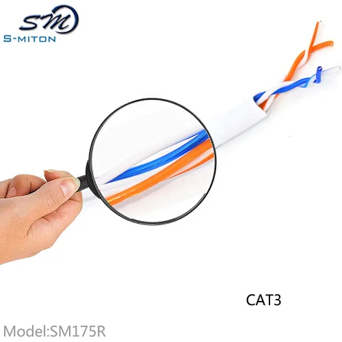 Cat3 telephone cable 2-Pair patch cord  telephone line