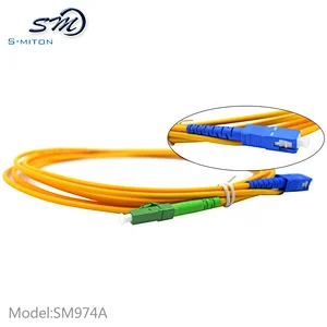 Yellow PVC Single Model Single Pair APC LC-UPC SC Fiber Optic Cable Types
