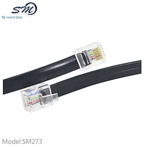 Customized Length RJ12 Telephone Cord 6p6c cable