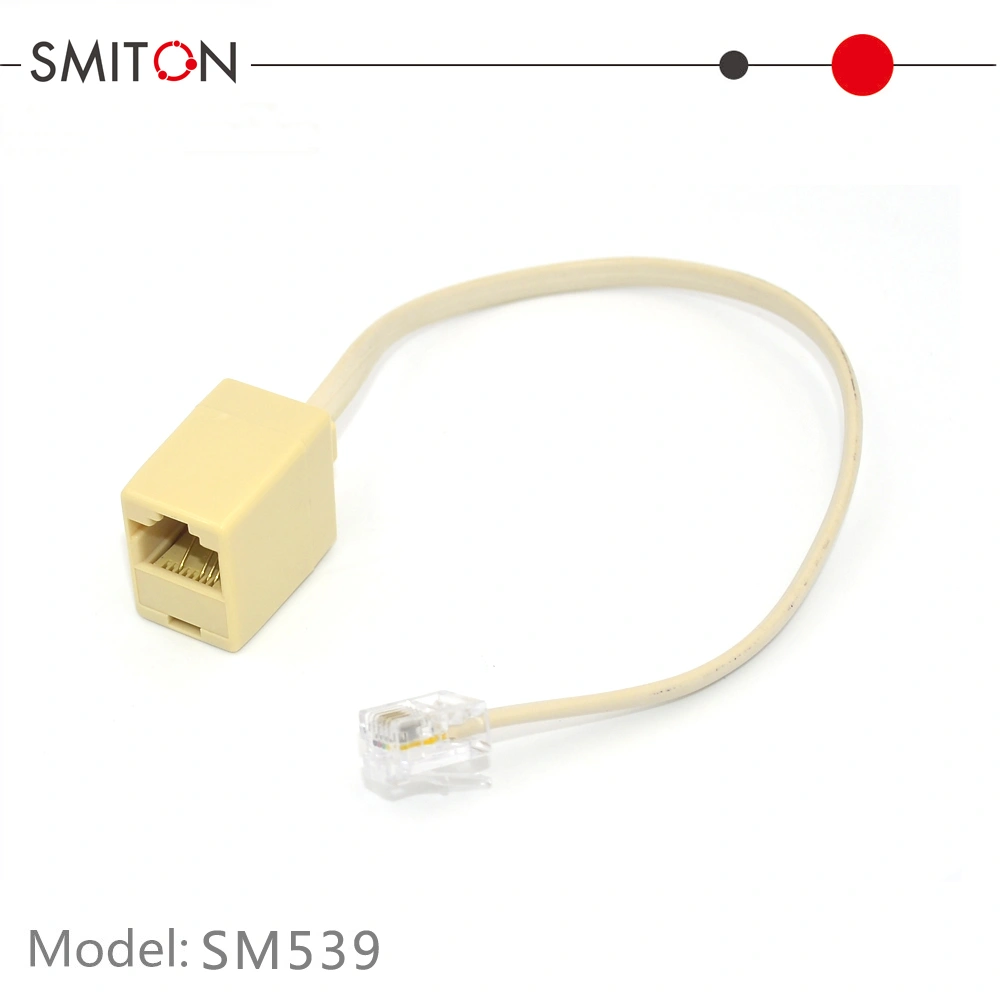 RJ9 4P4C Male to RJ45 8P8C Extension Adapter Cable
