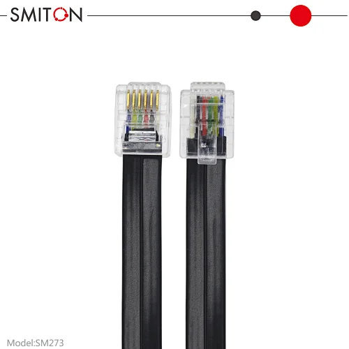 Customized Length RJ12 Telephone Cord 6p6c cable