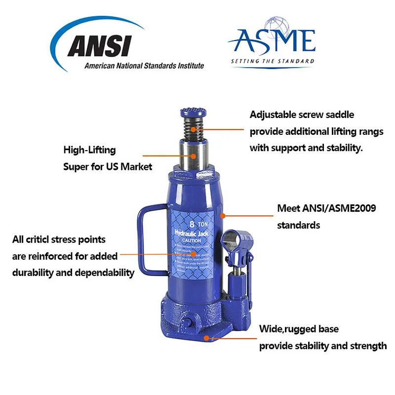 12 Ton Types Of Hydraulic Jacks Meet ANSI ASME 2009