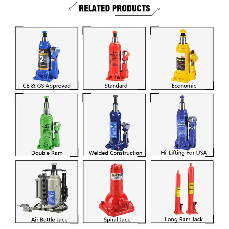 12 Ton High Quality Hydraulic Repair Kit Bottle Jacks