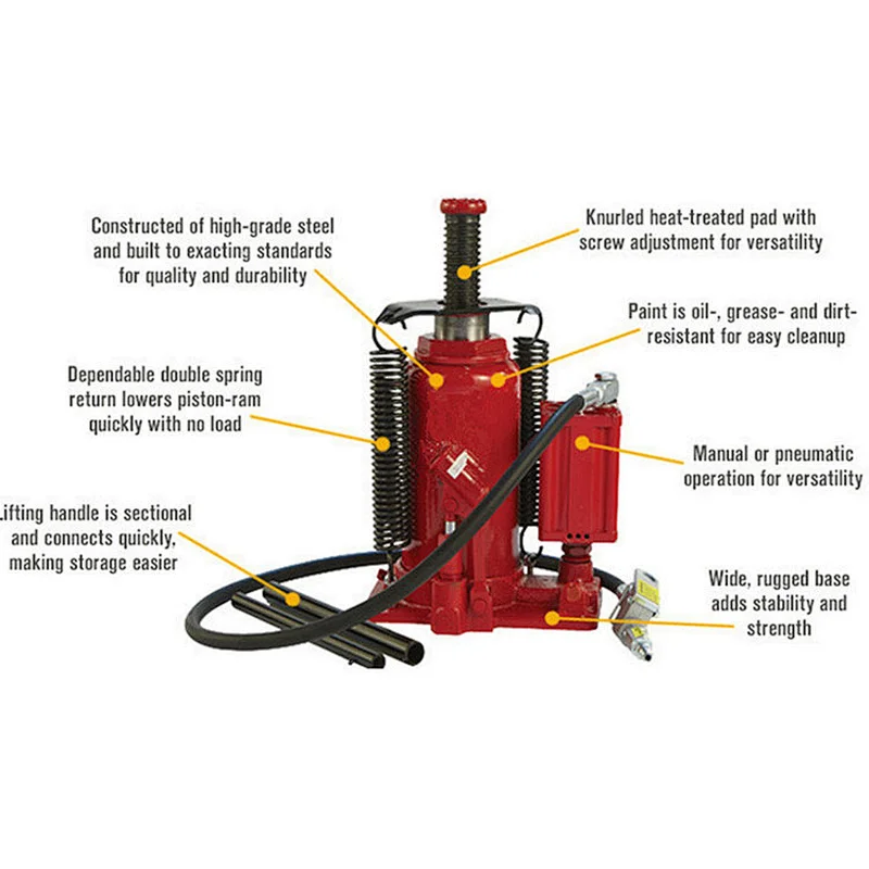 50 Ton Air Hydraulic Bottle Jack For Truck