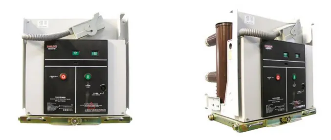 VS1 indoor vacuum circuit breaker (front and side view)