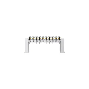 New Pedestal Double 10 taps Polished beer tower