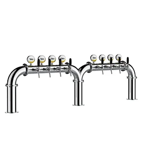 TALOS M Tower Stainless Steel 8 Tap Tower 102mm Beer Dispensing Equipment Draft Beer Tower (LED,Polished)