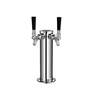 TALOS 3" Beer Column Tower Double Chrome Tower Stainless Steel Draft Beer Tower