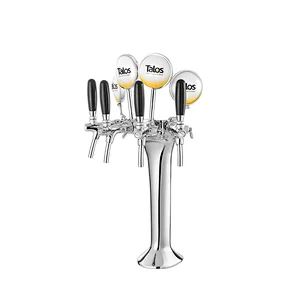 TALOS Classic Tap Tower Chrome 4-way Dispensing Tower Draft Beer Tower