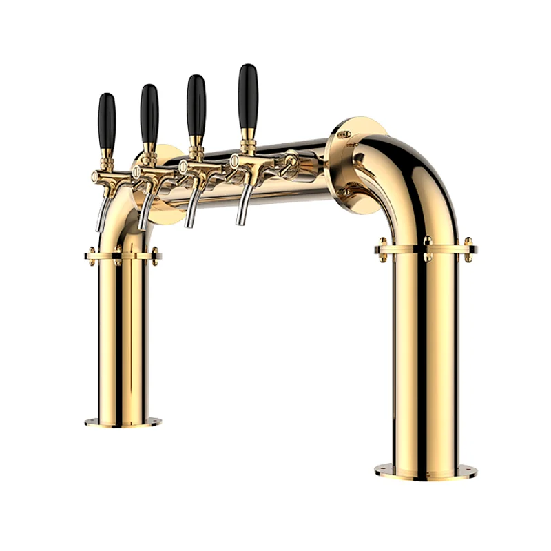 TALOS U Tower Stainless Steel 4 Tap Tower 85mm Beer Dispensing Equipment Draft Beer Tower (PVD)