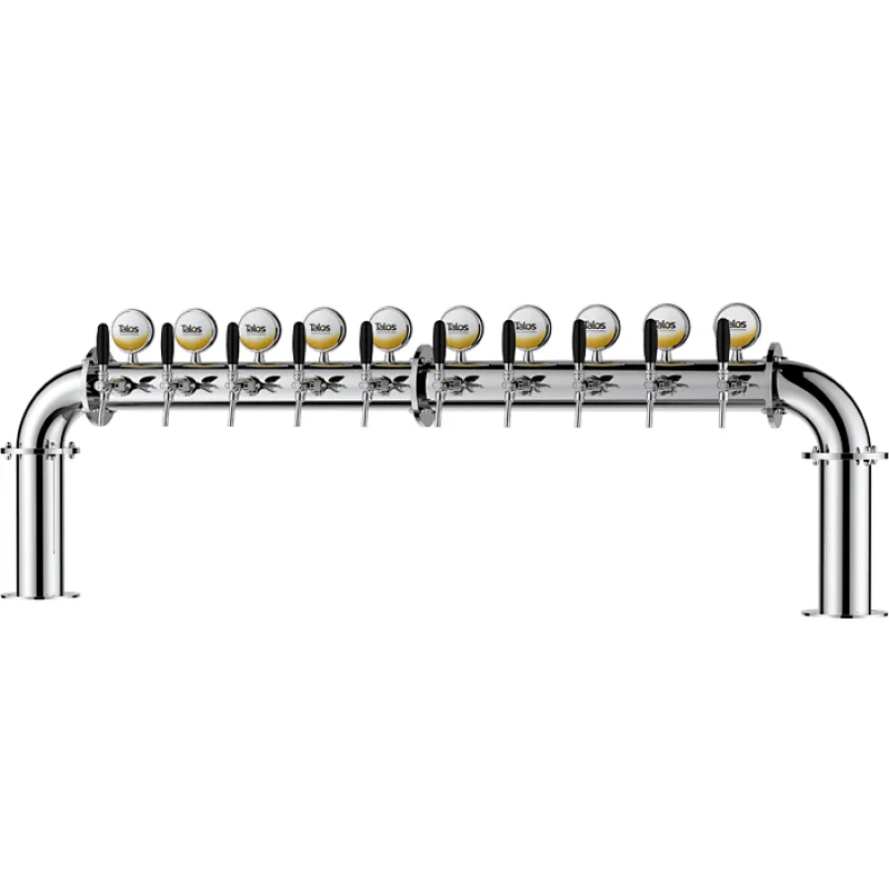 TALOS U Tower Stainless Steel 10 Tap Tower 102mm Beer Dispensing Equipment Draft Beer Tower (Polished)