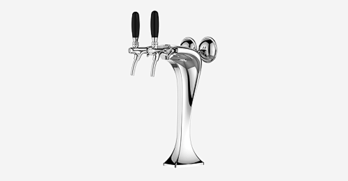 Snake Style 2 Tap Beer Tower — Milano