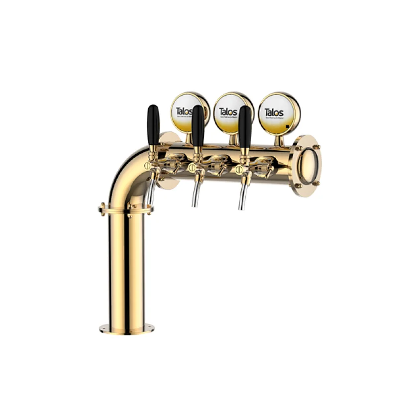 TALOS L Tower Stainless Steel 3 Tap Tower 85mm Beer Dispensing Equipment Draft Beer Tower (PVD)
