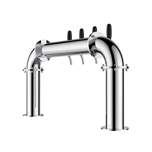TALOS U Tower Stainless Steel 4 Tap Tower 85mm Beer Dispensing Equipment Draft Beer Tower (Polished)