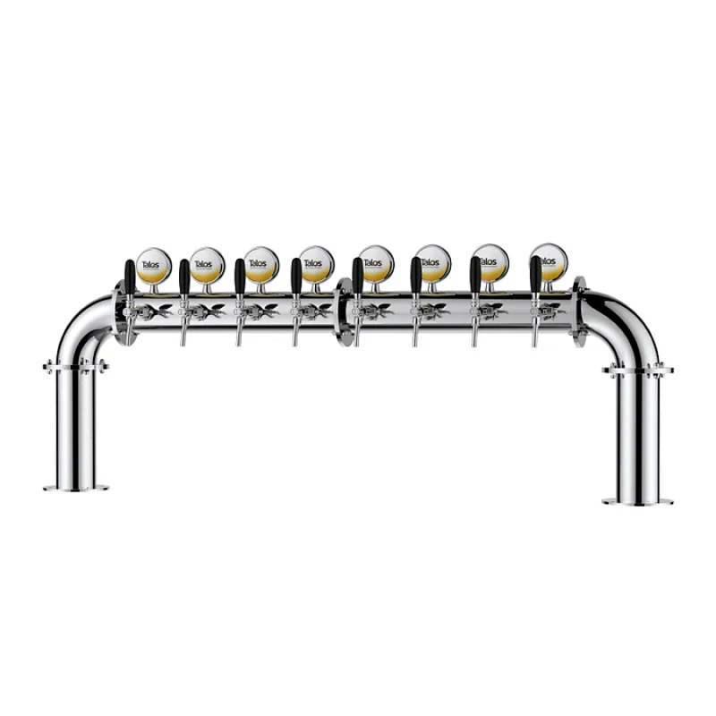 TALOS U Tower Stainless Steel 8 Tap Tower 102mm Beer Dispensing Equipment Draft Beer Tower (Polished)