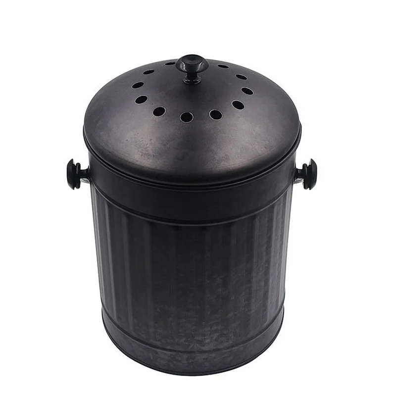 Tabletop Compost Food Bin Kitchen Compost Bin, Antique Black finished