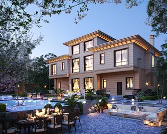 200 sq. . 2-STORY European prefabricated villa