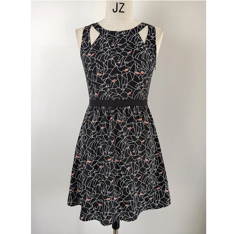 Women Fashionable Printed Dress