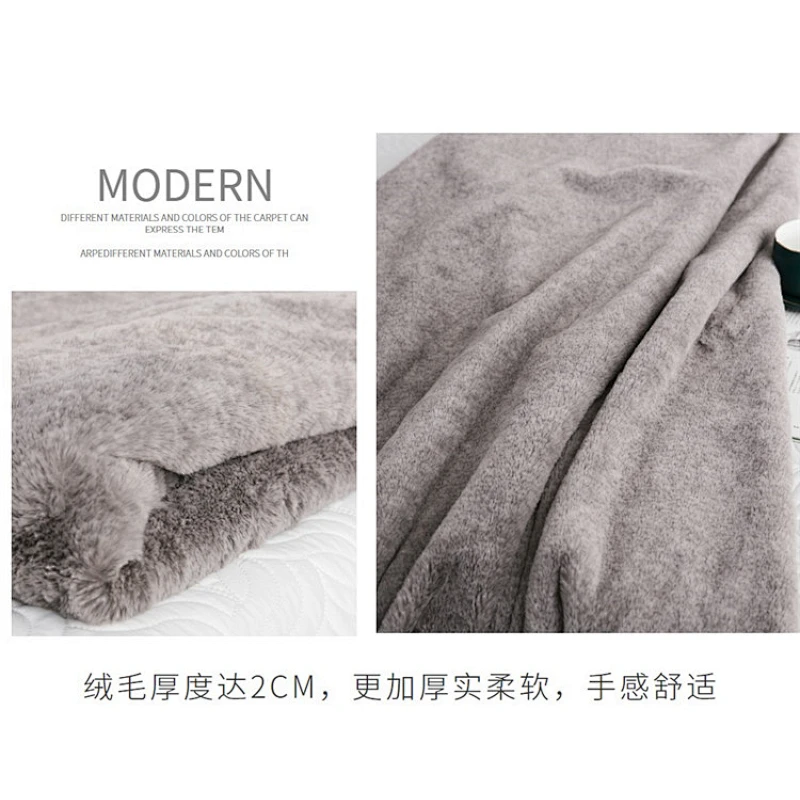 Super soft rabbit fur blanket