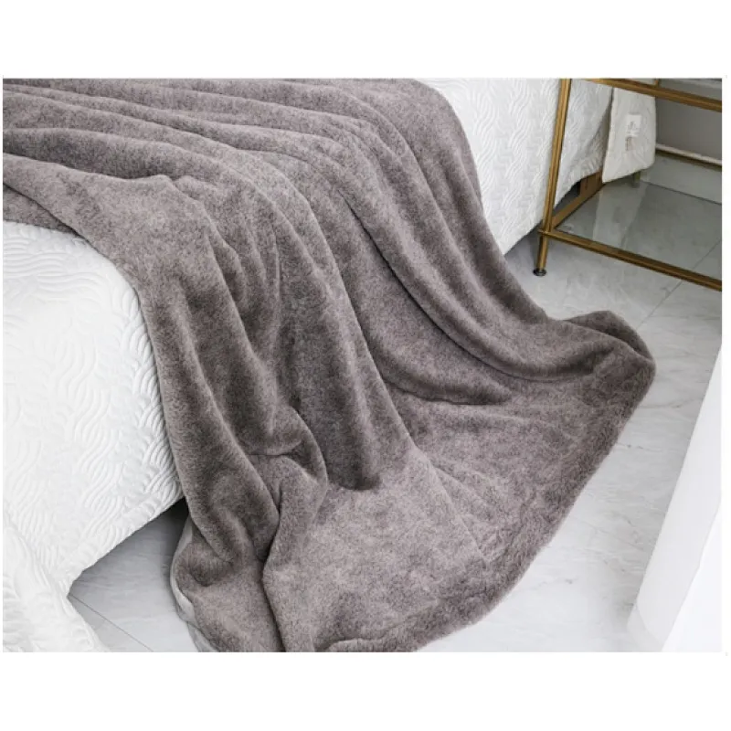 Super soft rabbit fur blanket