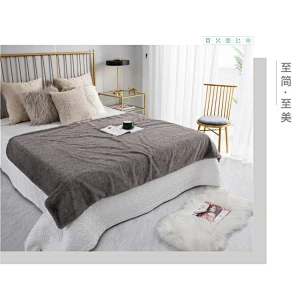 Super soft rabbit fur blanket
