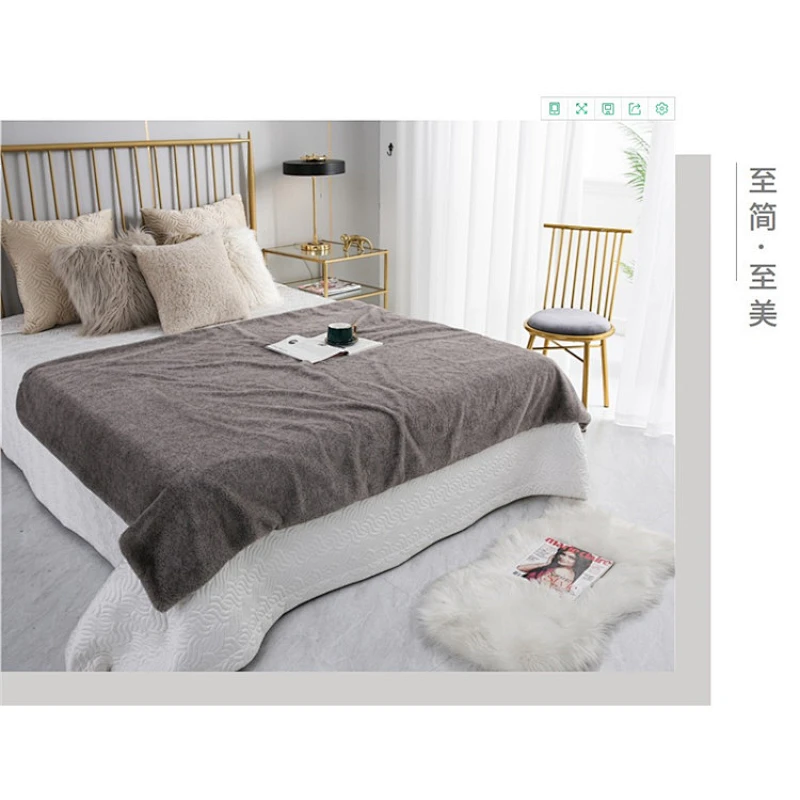 Super soft rabbit fur blanket
