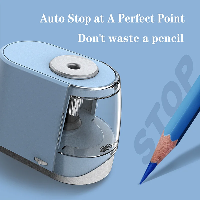 Tenwin 8031 High Quality Fast Charge Spiral Blade Automatic Electric Pencil Sharpener For Student