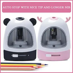 Tenwin 8017 Cute Cartoon Animal Style Novelty Electric Pencil Sharpener For Home School Office
