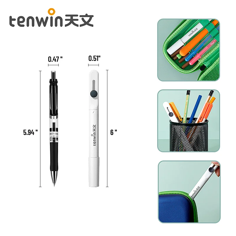 Tenwin 7606 Self-Inking Guard Your ID Roller Identity Security Stamp Rolle Pen With Knife