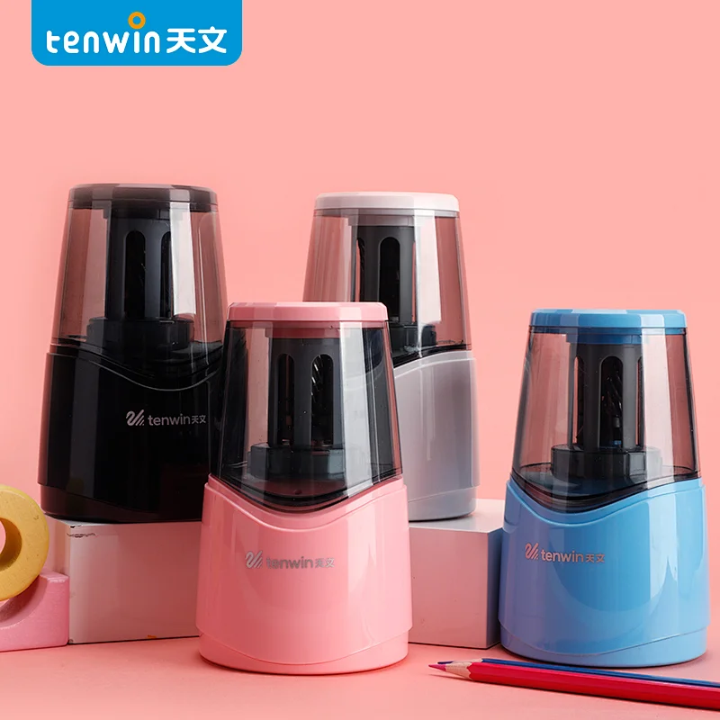 Tenwin 8010 Rechargeable Electric Pencil Sharpener Heavy-Duty Helical Steel Blade USB Sharpener For Sketch