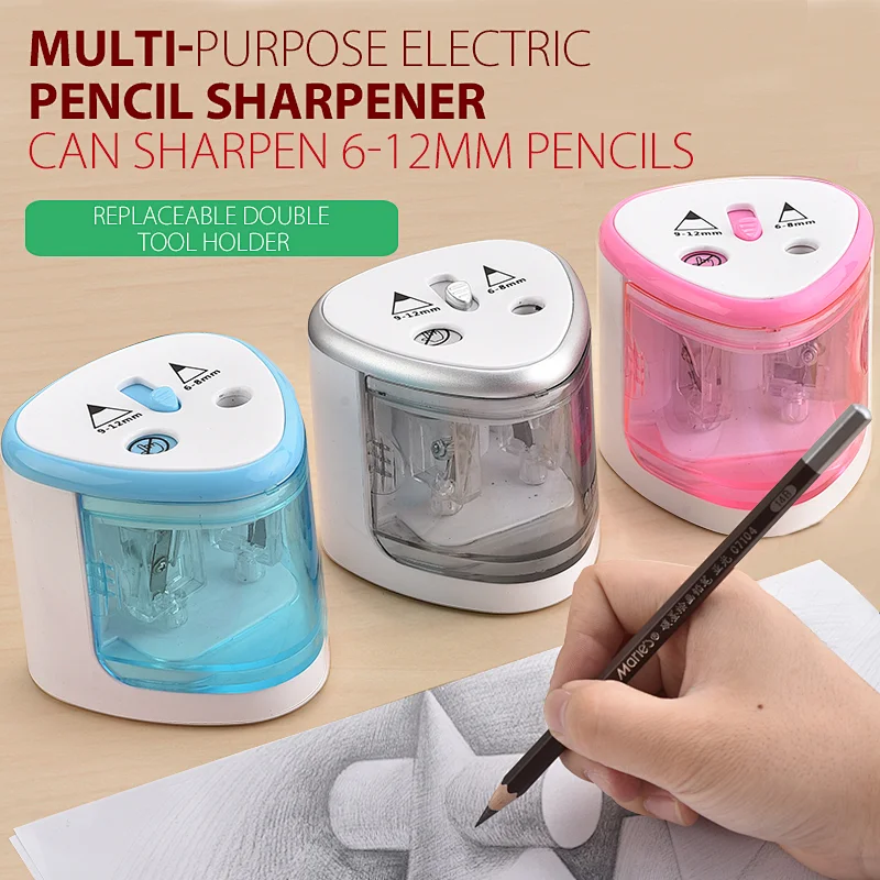 Tenwin 8004 Electric Double Hole Pencil Sharpener Automatic Pencil Sharpener For Kids