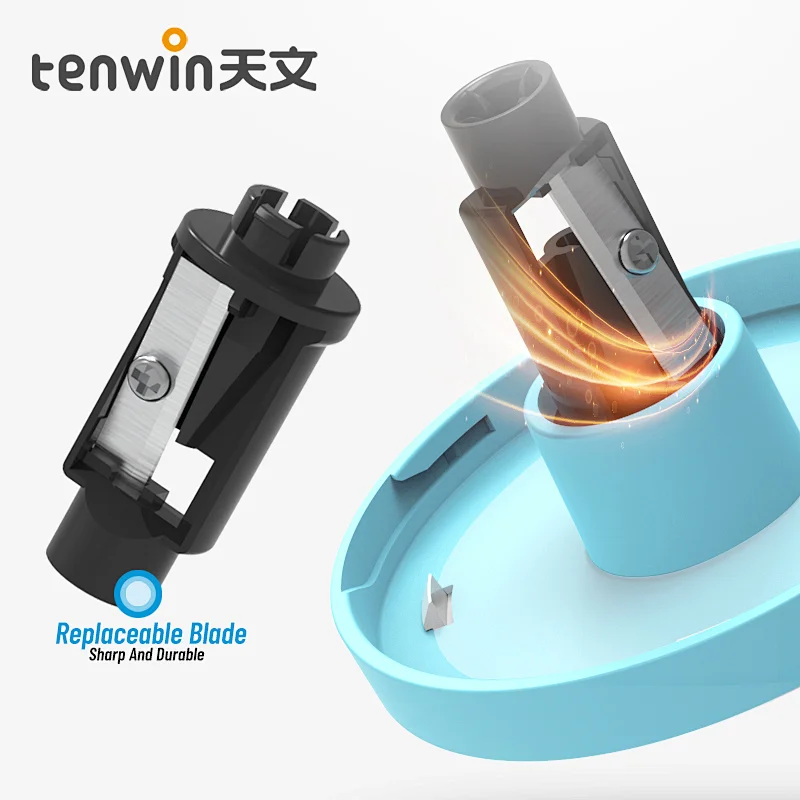 Tenwin 8043 Colorful Candies Battery Operated Cute Plastic Pencil Sharpener For Home School Office