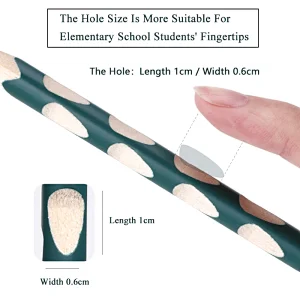 Tenwin 4201 Promotion Custom Logo Printed Correct Posture Slim Groove Wooden 2B Pencil For Students Children