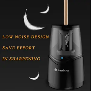 Tenwin 8010 Rechargeable Electric Pencil Sharpener Heavy-Duty Helical Steel Blade USB Sharpener For Sketch