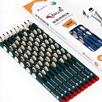 Tenwin 4201 Promotion Custom Logo Printed Correct Posture Slim Groove Wooden 2B Pencil For Students Children