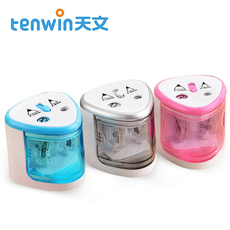 Tenwin 8004 Electric Double Hole Pencil Sharpener Automatic Pencil Sharpener For Kids